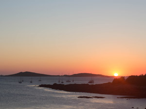 Sunset over the sea